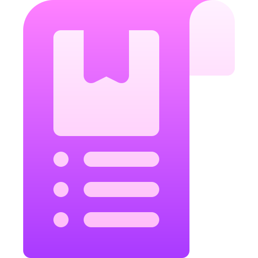 계산서 Basic Gradient Gradient icon