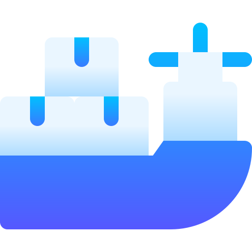 vrachtboot Basic Gradient Gradient icoon