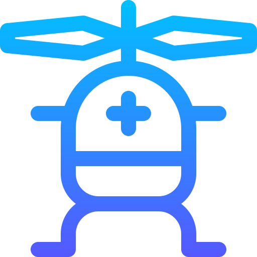 helicóptero Basic Gradient Lineal color icono