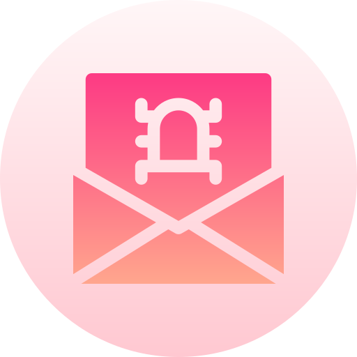 correo no deseado Basic Gradient Circular icono