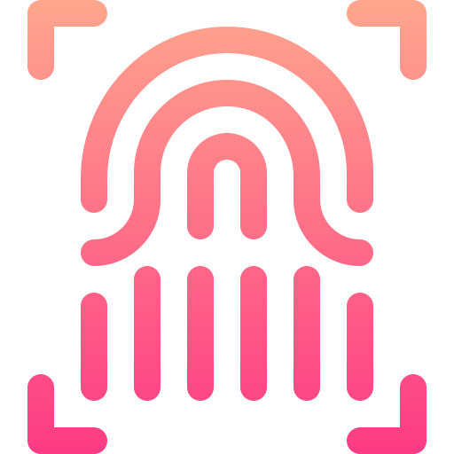 Fingerprint Basic Gradient Lineal color icon