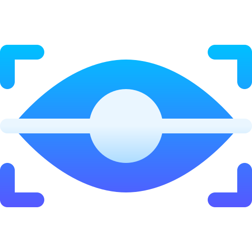 scansione dell'occhio Basic Gradient Gradient icona