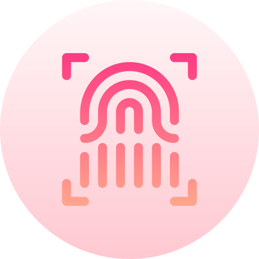 Fingerprint Basic Gradient Circular icon