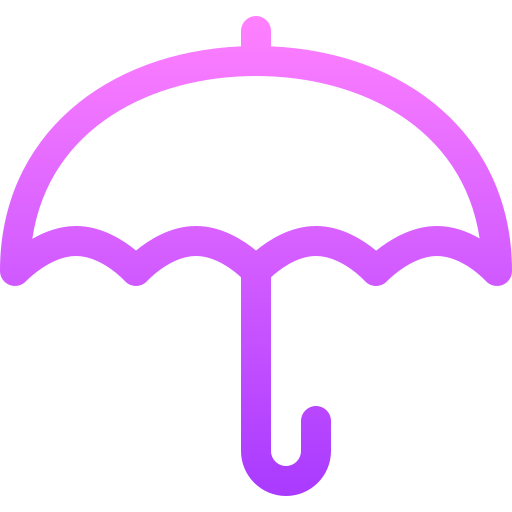 Umbrella Basic Gradient Lineal color icon