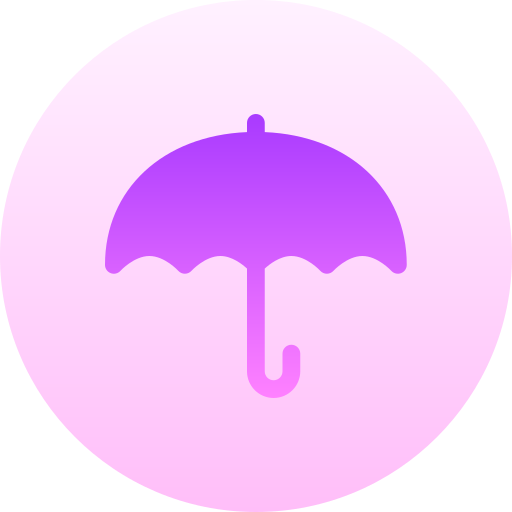 Umbrella Basic Gradient Circular icon