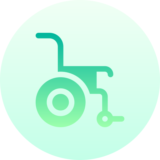 cadeira de rodas Basic Gradient Circular Ícone