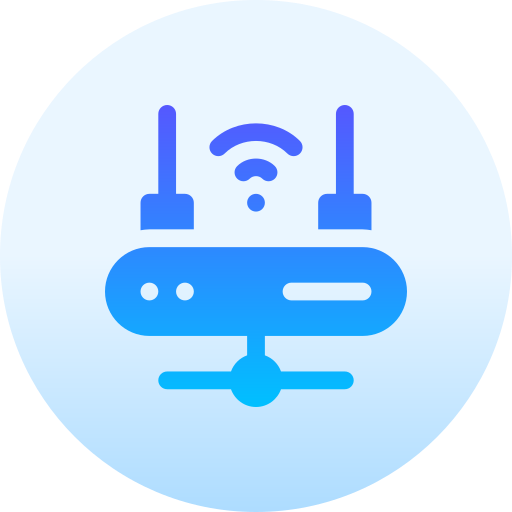 Router Basic Gradient Circular icon