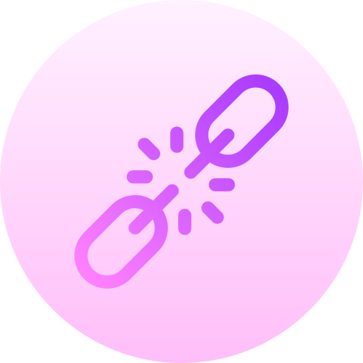 collegamento interrotto Basic Gradient Circular icona