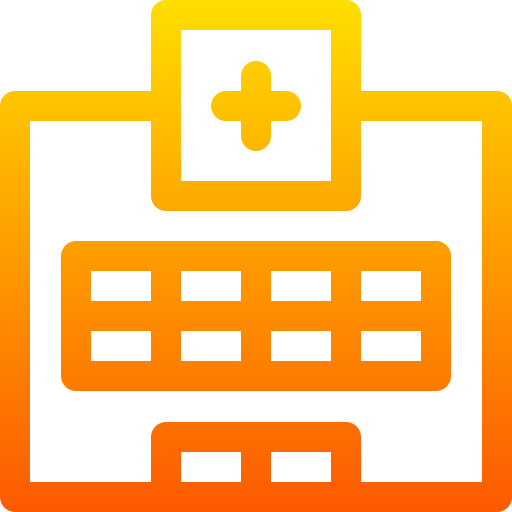 hospital Basic Gradient Lineal color icono