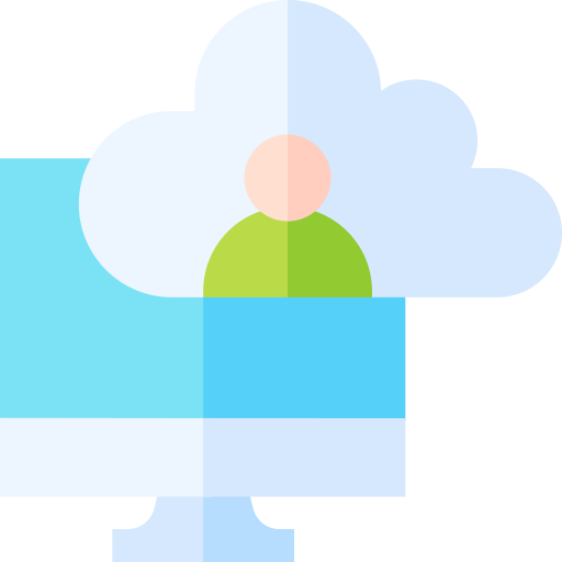 Cloud network Basic Straight Flat icon
