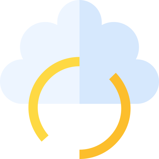 sincronización en la nube Basic Straight Flat icono