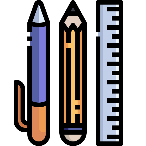 School material Justicon Lineal Color icon