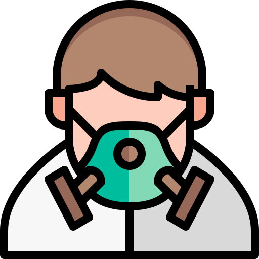 Gas mask Justicon Lineal Color icon