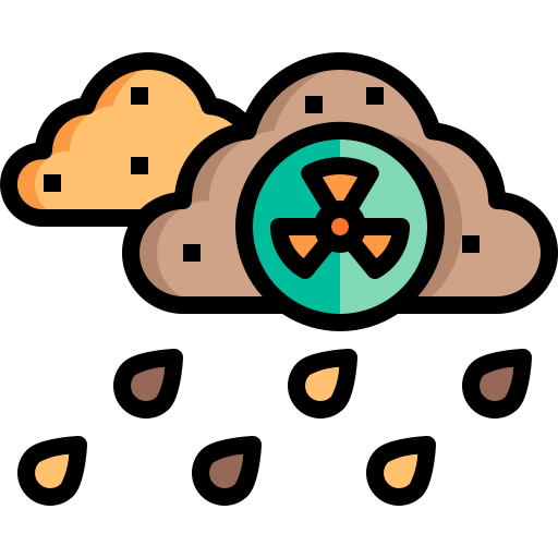 lluvia ácida Justicon Lineal Color icono