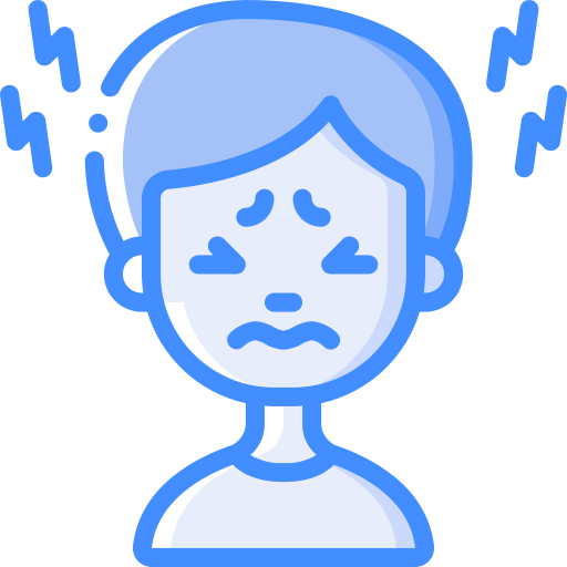 Headache Basic Miscellany Blue icon