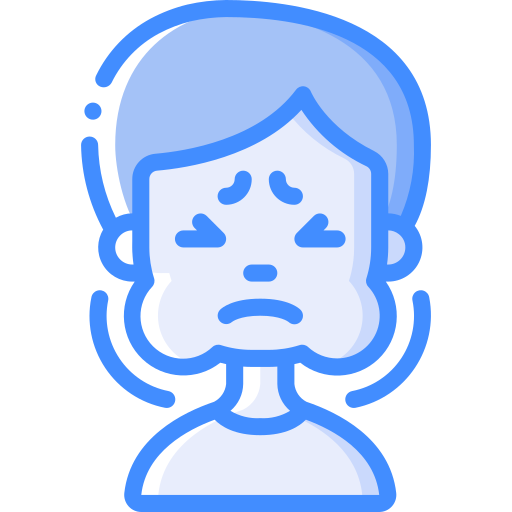 Face swelling Basic Miscellany Blue icon
