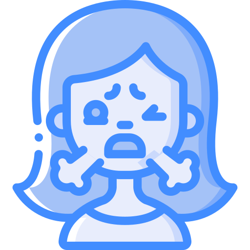 Sneezing Basic Miscellany Blue icon