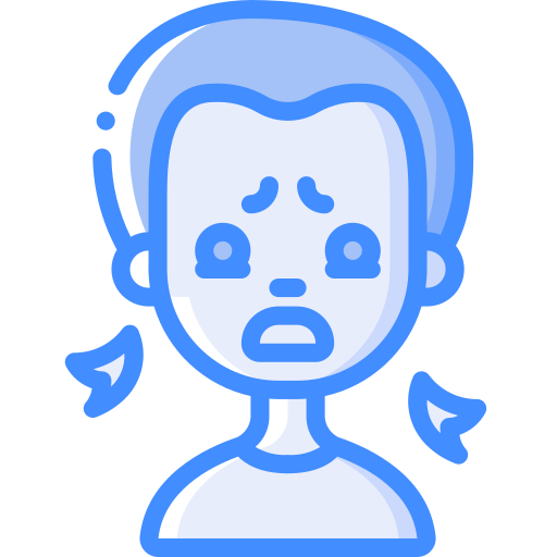 Hair loss Basic Miscellany Blue icon