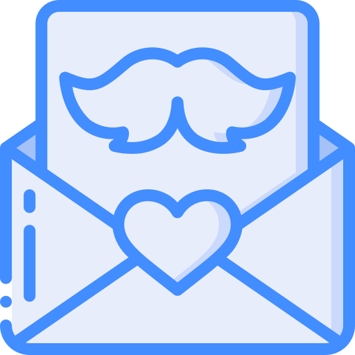 Letter Basic Miscellany Blue icon