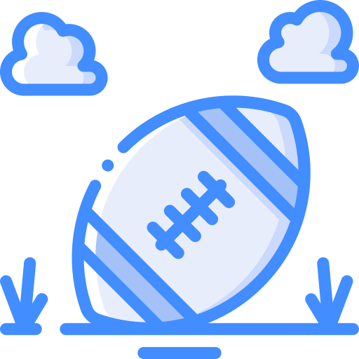 American football Basic Miscellany Blue icon