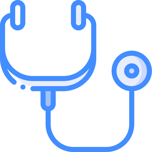 stethoscoop Basic Miscellany Blue icoon