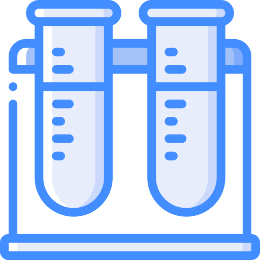 Test tube Basic Miscellany Blue icon