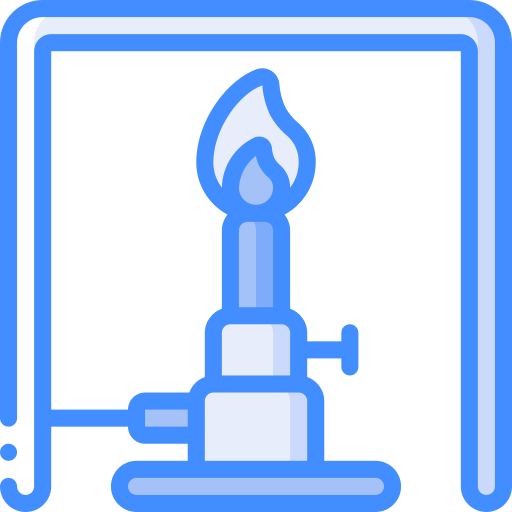Bunsen burner Basic Miscellany Blue icon
