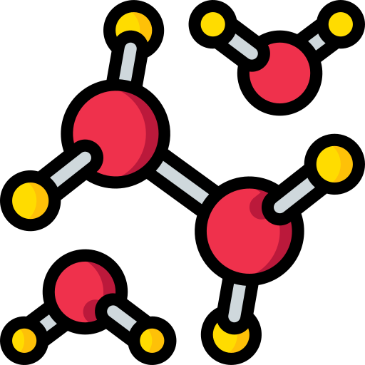 Molecules Basic Miscellany Lineal Color icon