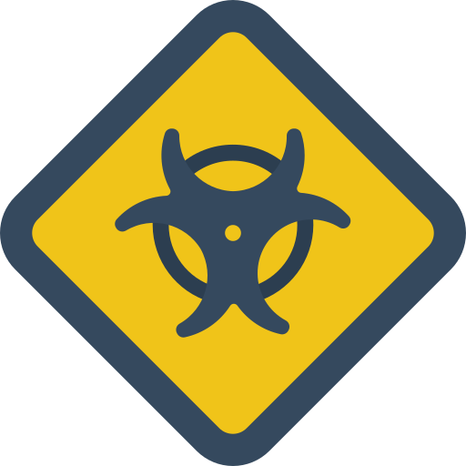 biohazard teken Basic Miscellany Flat icoon