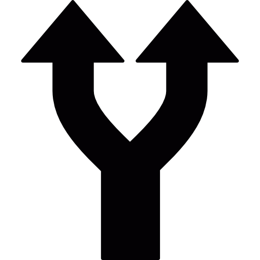 flecha de horquilla  icono