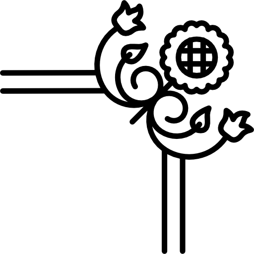 Угловой цветочный дизайн  иконка
