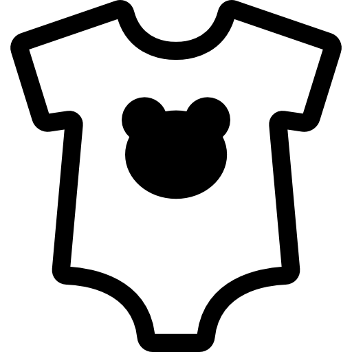 Baby dummy with bear head silhouette  icon