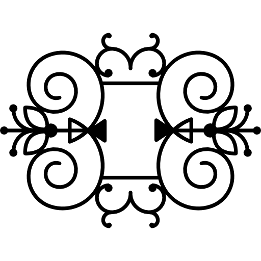 diseño floral con doble simetría  icono