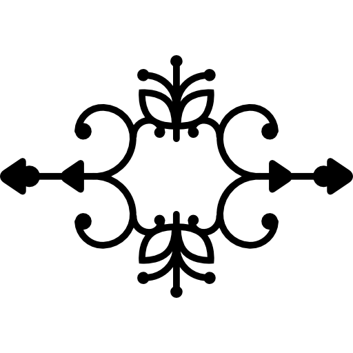 diseño floral con simetría  icono