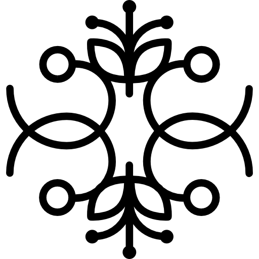 kwiatowy wzór z pionową i poziomą symetrią  ikona
