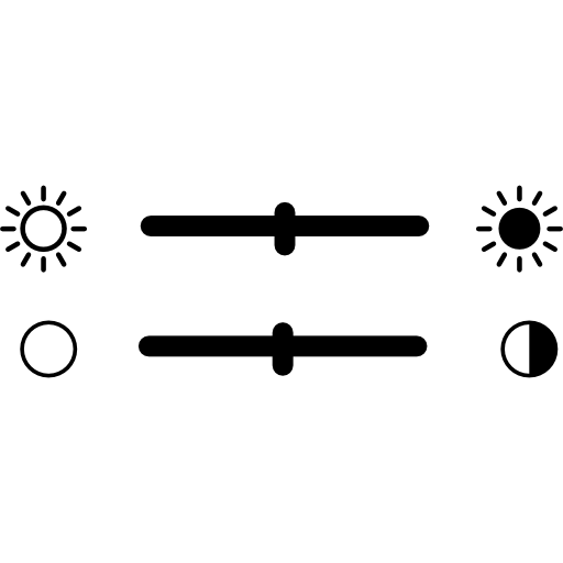 configurações de contraste e impressão clara  Ícone