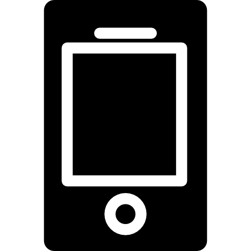 celular en diseño negro  icono