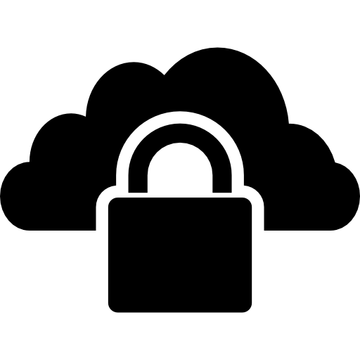 bezpieczeństwo w chmurze  ikona