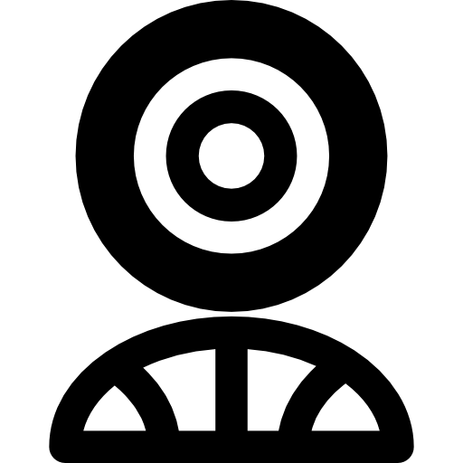 okrągły kształt konturu z kształtem rogalika  ikona