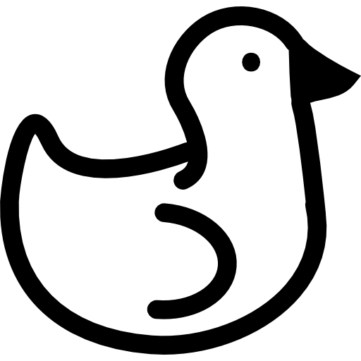 esquema de vista lateral de pato  icono
