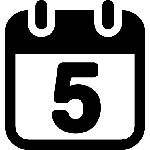 wiosenny kalendarz ścienny w kształcie kwadratu numer 5  ikona