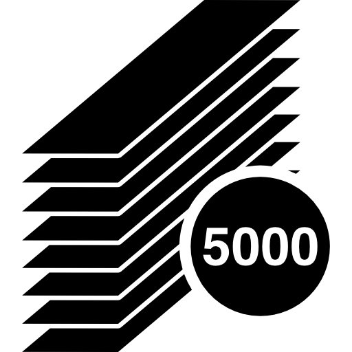 siluetas de pila de papel 5000 piezas  icono