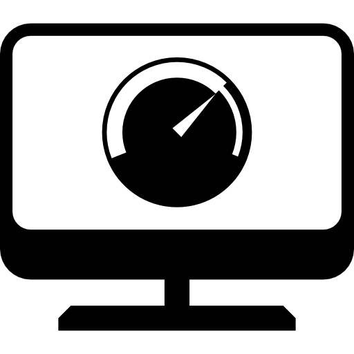 Экран настольного компьютера с измерителем  иконка