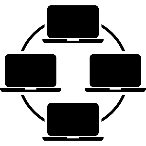 conexión de computadoras portátiles  icono