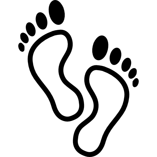 footprints skizzieren variante  icon