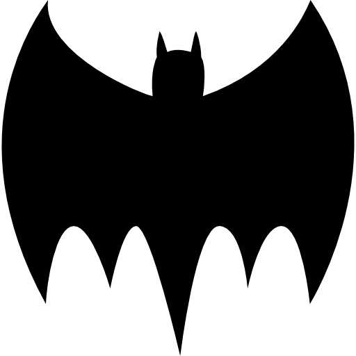 Bat black silhouette  icon