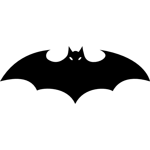 silhueta de morcego com asas estendidas  Ícone