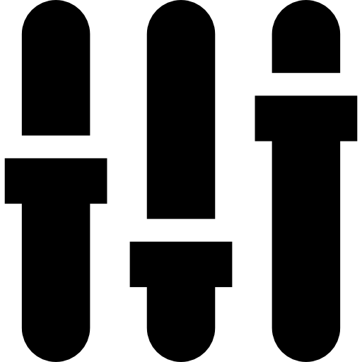 configuraciones de control de volumen  icono
