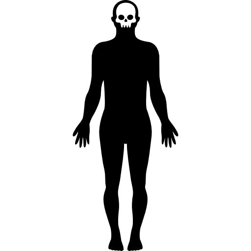 forma del cuerpo humano de pie  icono