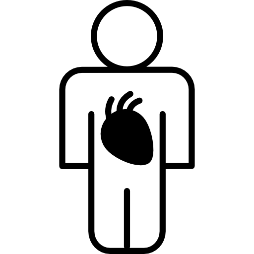 profilo maschile con immagine del cuore  icona